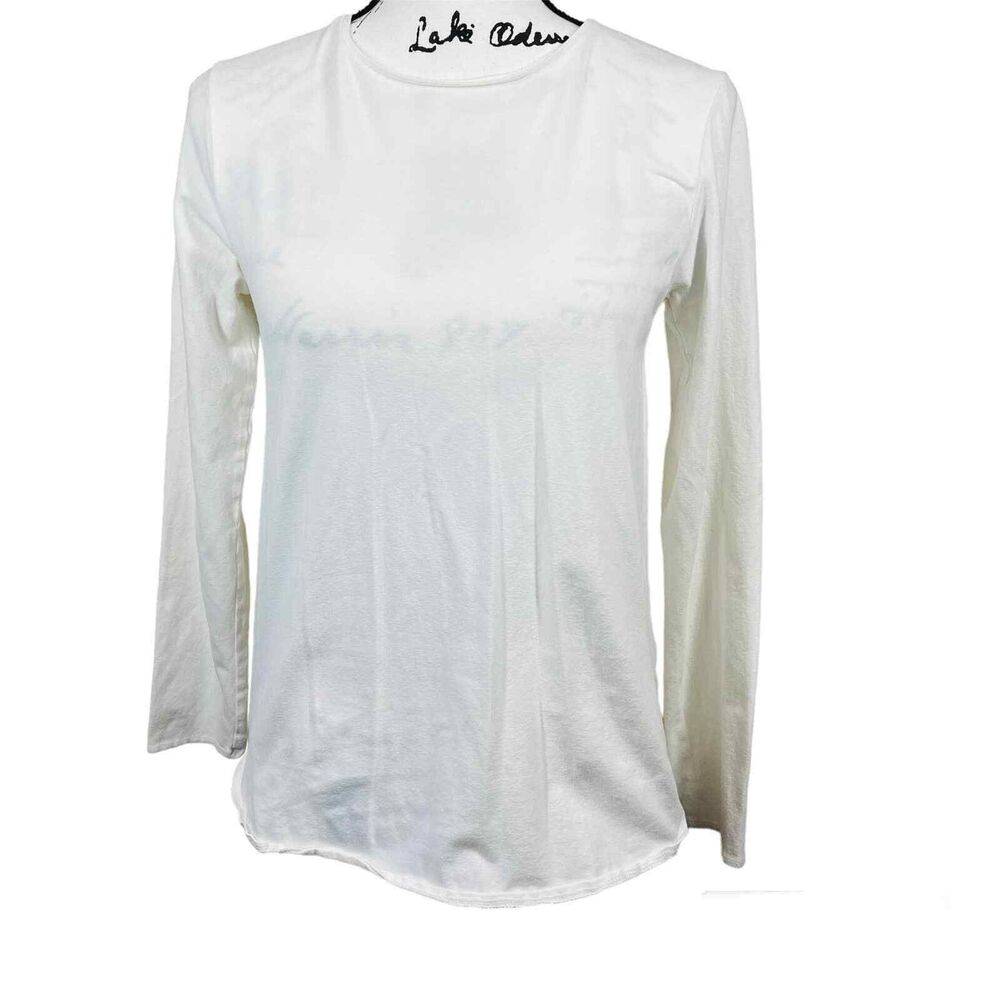 Zara kids white top  long sleeve crew neck collection blouse size 13 - 14 school